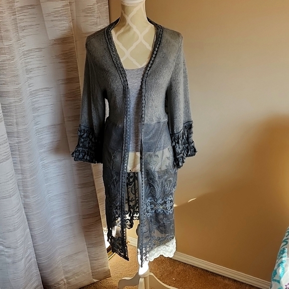 Womans Light Lace Sweater - Picture 1 of 7